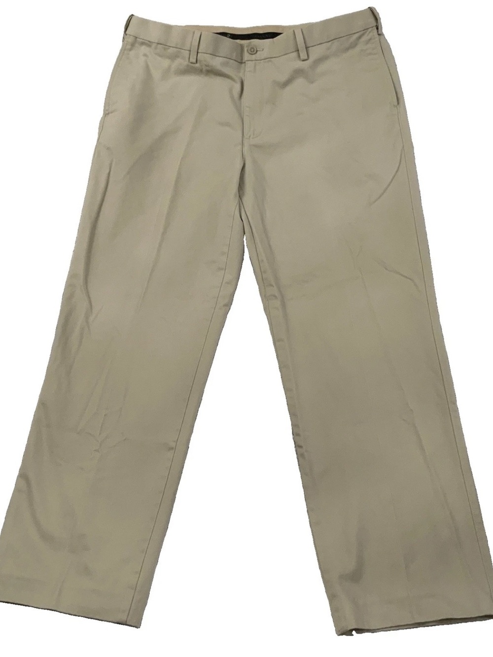 Savane Pants Mens Chinos Flat Front 38x30 Tailored 2 U Comfort Waist Beige